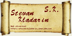 Stevan Kladarin vizit kartica